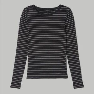 Everlane The Supima Micro-Rib Long-Sleeve Crew
